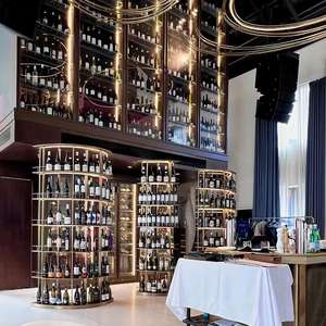 Luxury Whiskey Display Cabinet Modern Wood Design with Wine Storage for Home Bar - Product Image 2