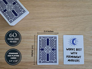 Juego de <span class=keywords><strong>2</strong></span> barajas de cartas para escribir en, con diseño estampado en el reverso, impresas en cartón con acabado offset y barnizado - Product Image 4