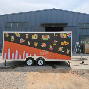 Square Shape Fiberglass Tow Bar Food Trailer 4 <b>Wheel</b> 5m Easy Operate Durable CE Certified Outdoor Mobile Food Trailer - Product Image 4