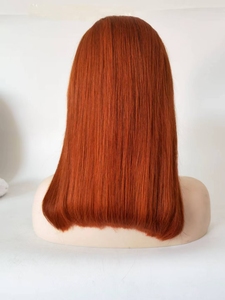 Estensioni dei <span class=keywords><strong>capelli</strong></span> umani vergini lisci Color zenzero arancione, fasci di <span class=keywords><strong>capelli</strong></span> Color Ombre per <span class=keywords><strong>capelli</strong></span> in rame 350 # con chiusura frontale in pizzo - Product Image 5