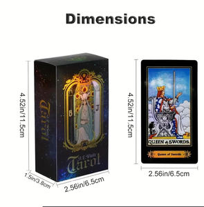 Baraja <span class=keywords><strong>de</strong></span> Tarot The Fool & Warrior Court, Rey, Reina, Caballero <span class=keywords><strong>de</strong></span> las Varas, Tema <span class=keywords><strong>de</strong></span> Batalla - Product Image 3