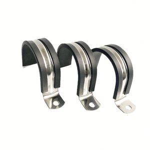Support de tuyau réglable en fer galvanisé avec anneau fendu, fixation murale ou plafond, pour collier de serrage de tuyau - Product Image 1