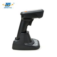 Lecteur de codes-barres sans fil 2.4G BT CMOS 1D/2D portable DY SCAN noir avec lecture QR/PDF417, vitesse de 65 cm/s