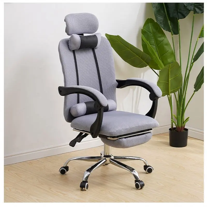 Ergonomic reclining वापस कार्यालय की कुर्सी ऊंचाई समायोज्य headrest contoured मेष कपड़े सीट कुशन कार्यकारी कार्यालय की कुर्सी