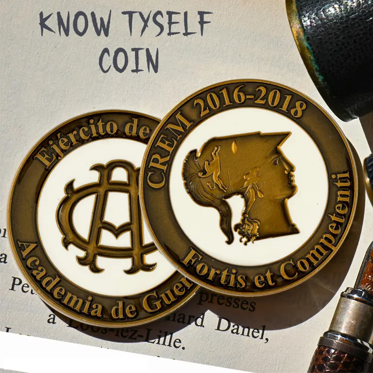 Suvenir peringatan karakter antik kerajinan logam Souveir kustom koin tantangan kustom membuat koin lama