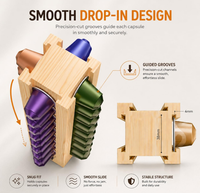 Support de rangement rotatif à 360 degrés en bois de pin pour 36 capsules de café Nespresso Original, organisateur de comptoir