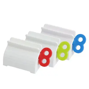 Exprimidor de pasta de dientes con tubo giratorio, soporte de asiento para el baño