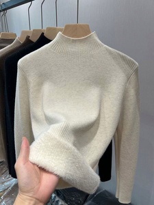 Pull d'hiver épais, nouveau pull intérieur pour femmes avec doublure chaude - Product Image 6