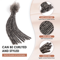 Originea Vente en gros de mèches de cheveux humains Remy de 8 pouces pour crochet, extensions de locs standard Raw Beauty, couleur sel et poivre