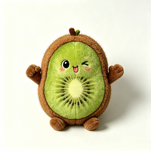 Peluche de kiwi, animal de peluche de fruta, almohada de kiwi tropical, juguete de kiwi partido, decoración de comida novedosa, verde adorable - Product Image 2