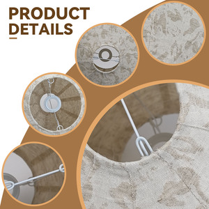 Nicro nuovo Design personalizzato paralume <span class=keywords><strong>classico</strong></span> rotondo fatto a mano da <span class=keywords><strong>soggiorno</strong></span> in lino naturale appeso decorazione per la casa - Product Image 4