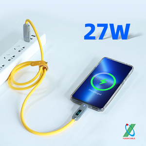 4-Trong-1 Sáng Tạo LED Hiển Thị USB Cáp Dữ Liệu Cho IOS 27W Nhanh Chóng Sạc Mềm Điện Thoại Di Động Cáp Đồng Nguyên Chất Chất - Product Image 2