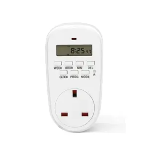 Manhua 16a 230vac 168 Uur Stekker In Digitale Timer Schakelaar TG-44E 20 On 20 Off Batterij Oplaadbare Socket Timer