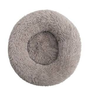 Luxo Eco Friendly Faux Esponja Custom Algodão Hot Luxo Fluffy Grande Donut Cat Camas Redonda Lavável Removível Cães Gatos Camas - Product Image 1