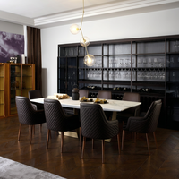 Buffet de rangement personnalisable en bois massif moderne pour salon, salle à manger, balcon