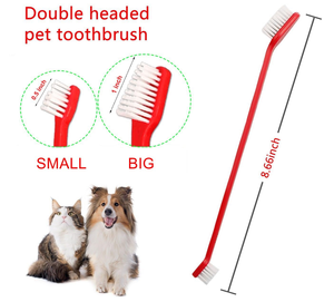 Brosse à dents double tête multicolore pour chiens et chats, vente en gros d'usine, pour l'hygiène dentaire des animaux de compagnie - Product Image 2