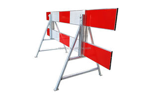 Barrera de Control de Tráfico de Aluminio para Obras de Construcción, Aislamiento de Multitudes, Longitud Seleccionable, Barrera de Advertencia de Doble Cara - Product Image 2