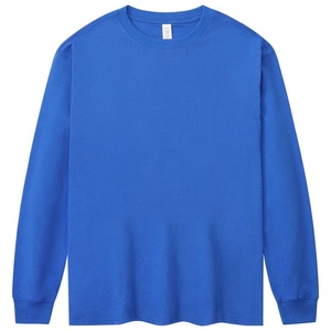 เสื้อสเวตเตอร์คอกลมแขนยาวแบบสวมหัวสำหรับผู้ชายเสื้อสเวตเตอร์ผ้าคอตตอนถักสีพื้นผ้าเจอร์100% ออกแบบโลโก้ได้ตามต้องการ - Product Image 2