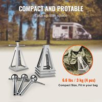 Crics de stabilisation pour camping-car VEVOR, lot de 4, crics de nivellement en aluminium pour caravane, vis simple, 6000 lb, réglables, 11/17