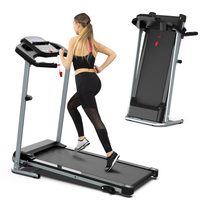 Cintas de Correr Eléctricas Plegables Profesionales Portátiles, Capacidad de 120 kg, Máquina para Correr en Casa de 2.5 HP con Inclinación Manual de 3 Niveles