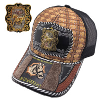 Gorra de Béisbol Unisex de 6 Paneles con Logotipo Metálico 3D, Estampado en Serigrafía, de Poliéster/Algodón, con Cierre a Presión, para Pesca, Playa, Estilo Denim