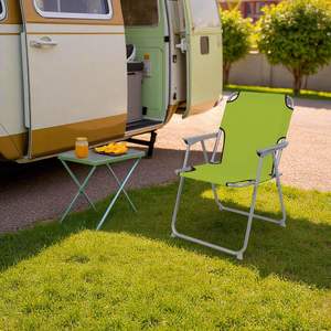 Klassische leichte Metallrahmen klappbare Gartens tühle für Strand camping im Freien Angeln Reist änder für den Park gebrauch - Product Image 6