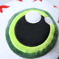 Peluche personnalisée, cadeau amusant, boule oculaire sanglante de vacances, tissu synthétique, jouet en peluche
