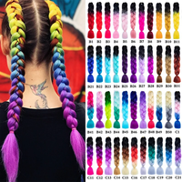 Commercio all'ingrosso Kanekalon capelli sintetici Super Jumbo trecce di capelli Yaki Ombre Ultra espressione intrecciare i capelli Jumbo