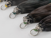 Extensions de cheveux humains vietnamiens Remy de haute qualité, tissées à la main, trame simple, cuticules alignées, 60 cm, style vague invisible avec bordure en plumes, vente en gros