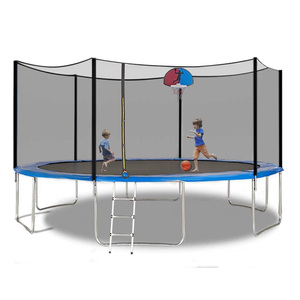 Trampoline extérieur de jardin bon marché de 5 pieds à 16 pieds avec <span class=keywords><strong>filet</strong></span> de sécurité pour enfants avec panier de basket-ball - Product Image 1