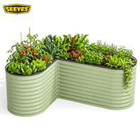 Kit de jardinière surélevée en métal galvanisé en forme de L, 34 pouces, extra haute, pour l'extérieur, bac à légumes, fabrication OEM ODM personnalisée
