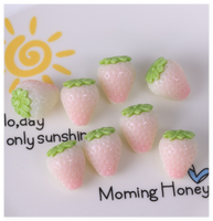 Lot de 20 mini-breloques 3D en résine, mignonnes, motif fruits fraises, pour bijoux, coques d'iPhone, cuisine, aliments, jouets en pâte à modeler pour enfants