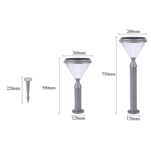 Alüminyum geçit güneş bahçe lambası IP65 LED direk lambası ile Waterdrop Motif dekoratif fiş baba çim ve Yard yolu aydınlatma için - Product Image 5