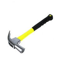 Outil à main de haute qualité Marteau à griffes portable en acier au carbone avec manche en fibre de verre