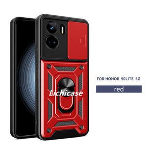 Funda de teléfono con armadura de lente deslizante de protección completa Lichicase para <span class=keywords><strong>Honor</strong></span> 90 90 Lite, funda dura con soporte magnético - Product Image 4