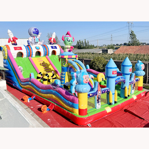 <span class=keywords><strong>Parque</strong></span> de Juegos Inflable con Diseño de Dibujos Animados, Material de PVC, Alquiler para Fiestas Infantiles, Fácil de Instalar, Protección UV, Resistente al Fuego - Product Image 2