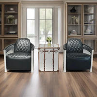 Ensemble de canapés industriels rétro en aluminium, fauteuils de détente anciens, chaise à cigares, couleur personnalisée, mobilier de maison, bureau, salon, hôtel