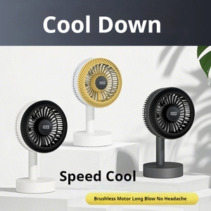 Petit ventilateur de bureau USB 3 vitesses silencieux ventilateur de table de bureau portable réglage à 360 ° Mini ventilateur personnel pour la maison bureau voiture extérieur - Product Image 6