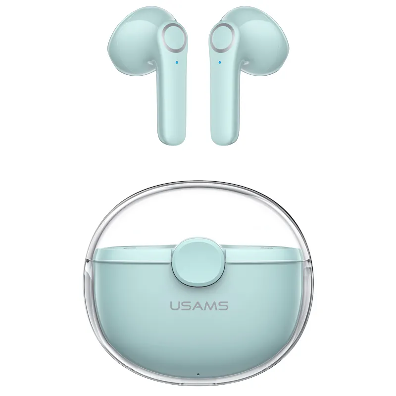 2022 USAMS Custom Logo Earbuds Creative Design Transparent In Ear Wireless BT Earphone   Headphone Mobile Phone Earbuds