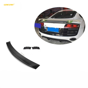Aileron de voiture modifié en fibre de carbone lisse adapté à l'<span class=keywords><strong>Audi</strong></span> <span class=keywords><strong>R8</strong></span> <span class=keywords><strong>V8</strong></span> V10, modification de l'aileron arrière en fibre de carbone - Product Image 1