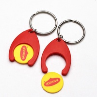 Porte-clés en plastique léger avec logo personnalisé imprimé pour les promotions
