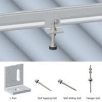 Support de montage en aluminium pour panneaux solaires photovoltaïques, pieds en L, accessoires de montage sur toit