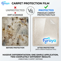 Film de protection auto-adhésif brillant en PEHD pour tapis, largeur 60 cm, avec logo, pour protéger les sols finis avant la fin du projet