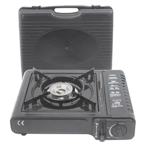 Multifunctional Kitchenware Windproof Burner Grill Outdoor Mini Folding Portable Camping Butane Gas Stove A portable burner