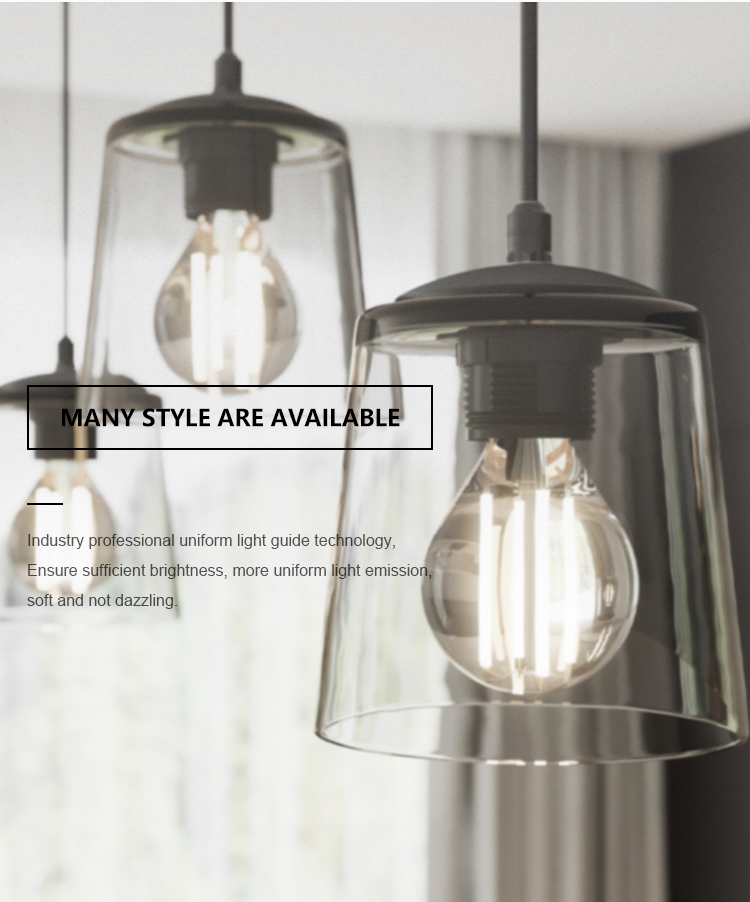 Glass Lamp Decoration Office Living Room Kitchen Modern Hanging E27 Pendant Light