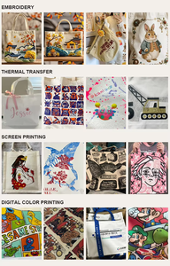 Sac de courses en toile personnalisé <span class=keywords><strong>extra</strong></span> lourd, design populaire, 28,3*17,4*6,7, avec fermeture éclair et poignée longue - Product Image 4