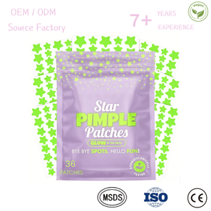 แผ่นแปะสิวเรืองแสงในที่มืด Overnight <span class=keywords><strong>Glow</strong></span> in the Dark Star Hydrocolloid Pimple Patch แผ่นแปะสิวน่ารัก รับผลิตแบบ OEM ขายส่ง - Product Image 1