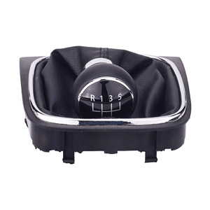 Poignée de levier de vitesse en cuir pour voiture Volkswagen, 5 vitesses, 6 vitesses, levier de vitesse manuel, design ergonomique - Product Image 2