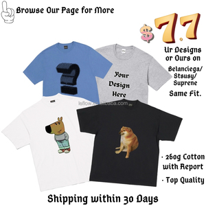 T-shirt in cotone 230g t-shirt Premium di personalizzazione rapida per gli uomini con disegni grafici personalizzati stampa Streetwear a trasferimento termico - Product Image 4