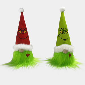 Muñeco de Peluche del Grinch Navideño con Cabello Verde, Gnomo sin Rostro, Tomte, Nisse, Duende, Adorno para el Hogar, Decoración Navideña para Escritorio, Regalo - Product Image 2